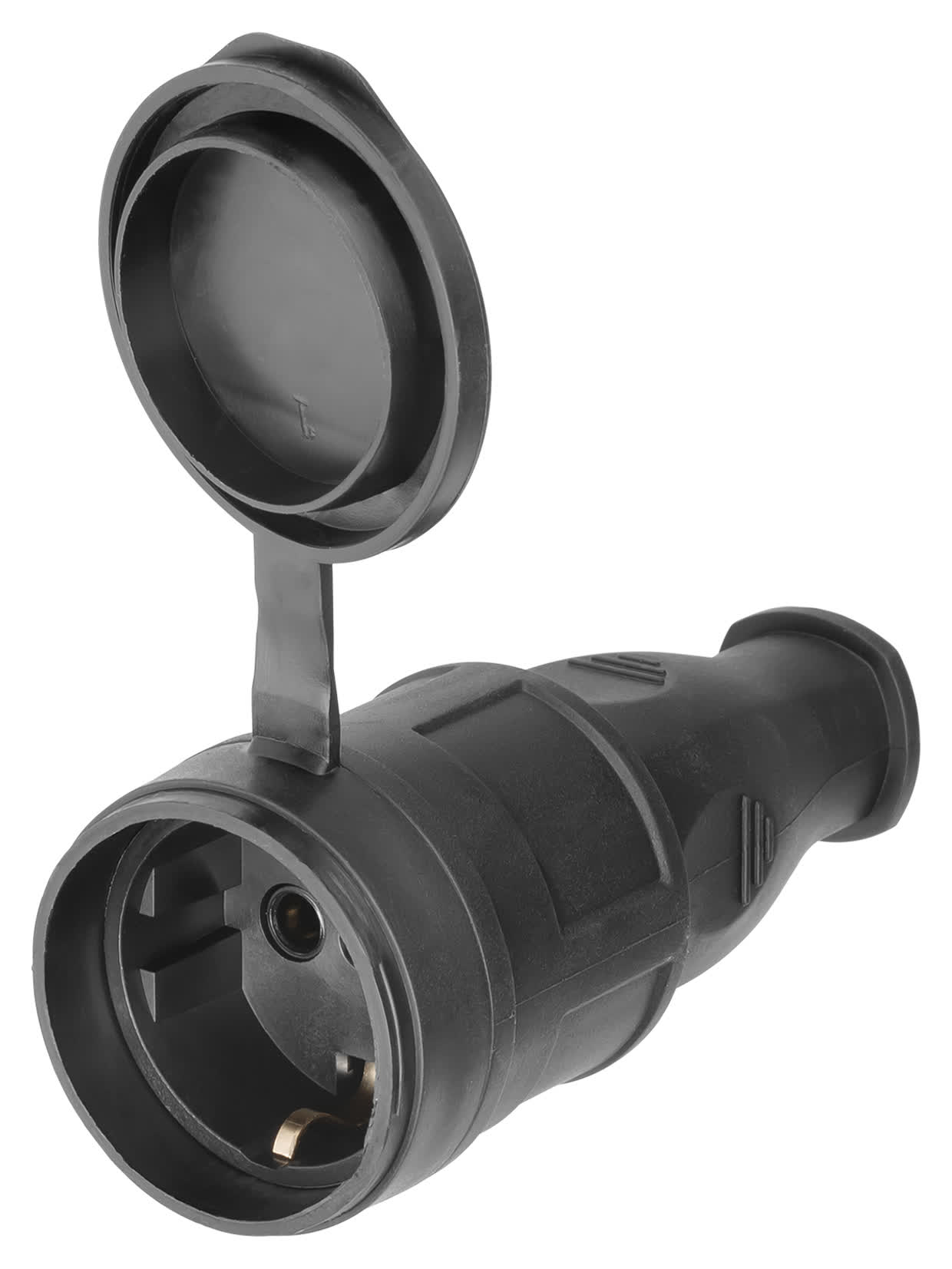 Розетка переносная с заглушкой каучук 2Р+РЕ 16А 250В IP44 TDM — изображение 4