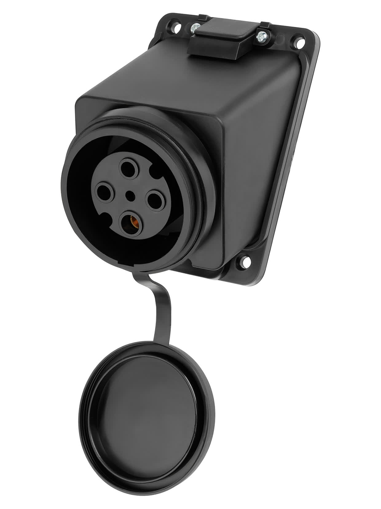 Розетка настенная с загл. наклон. каучук 3Р+РЕ 32А 380В IP44 TDM — изображение 4