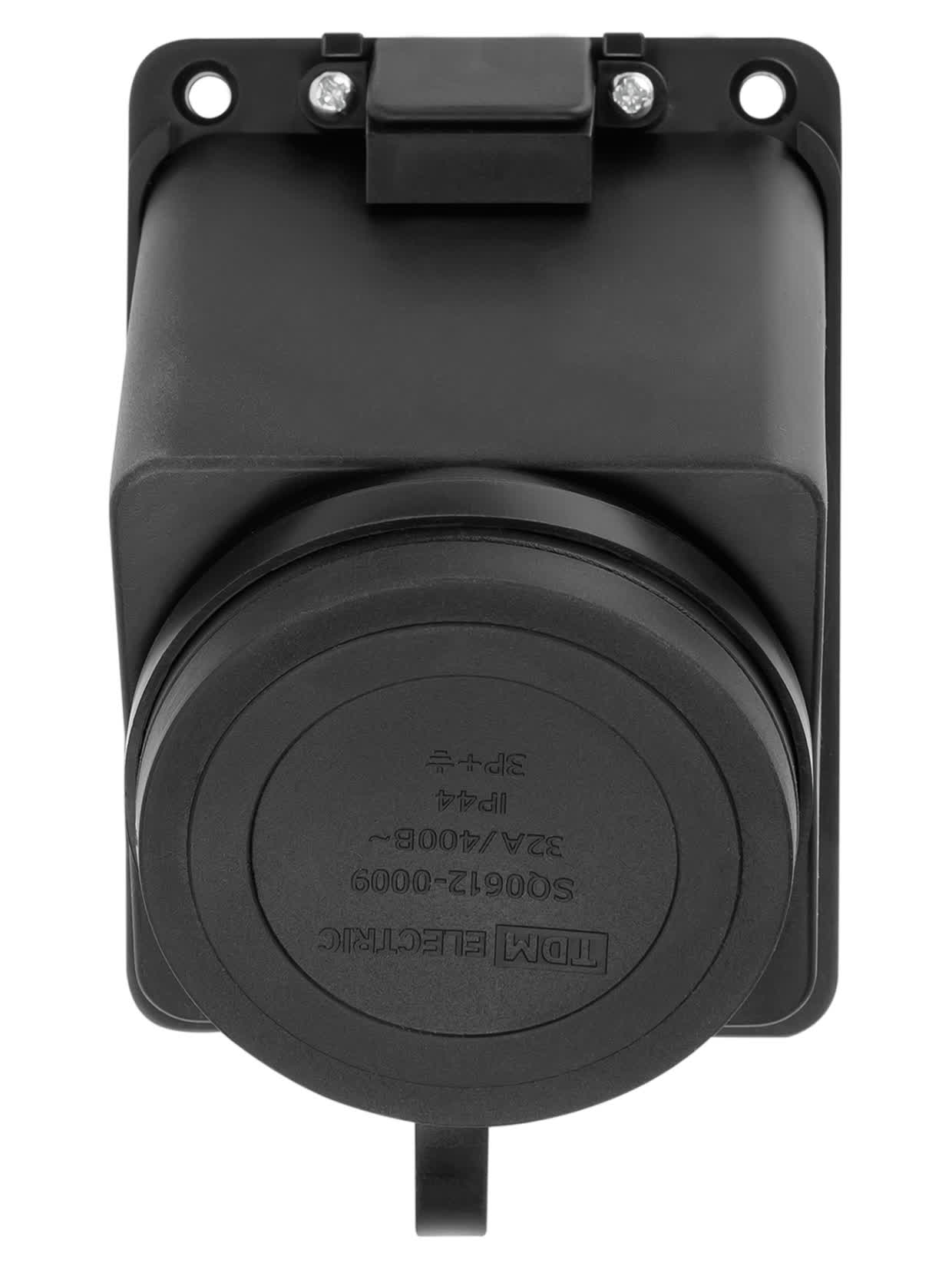Розетка настенная с загл. наклон. каучук 3Р+РЕ 32А 380В IP44 TDM — изображение 5
