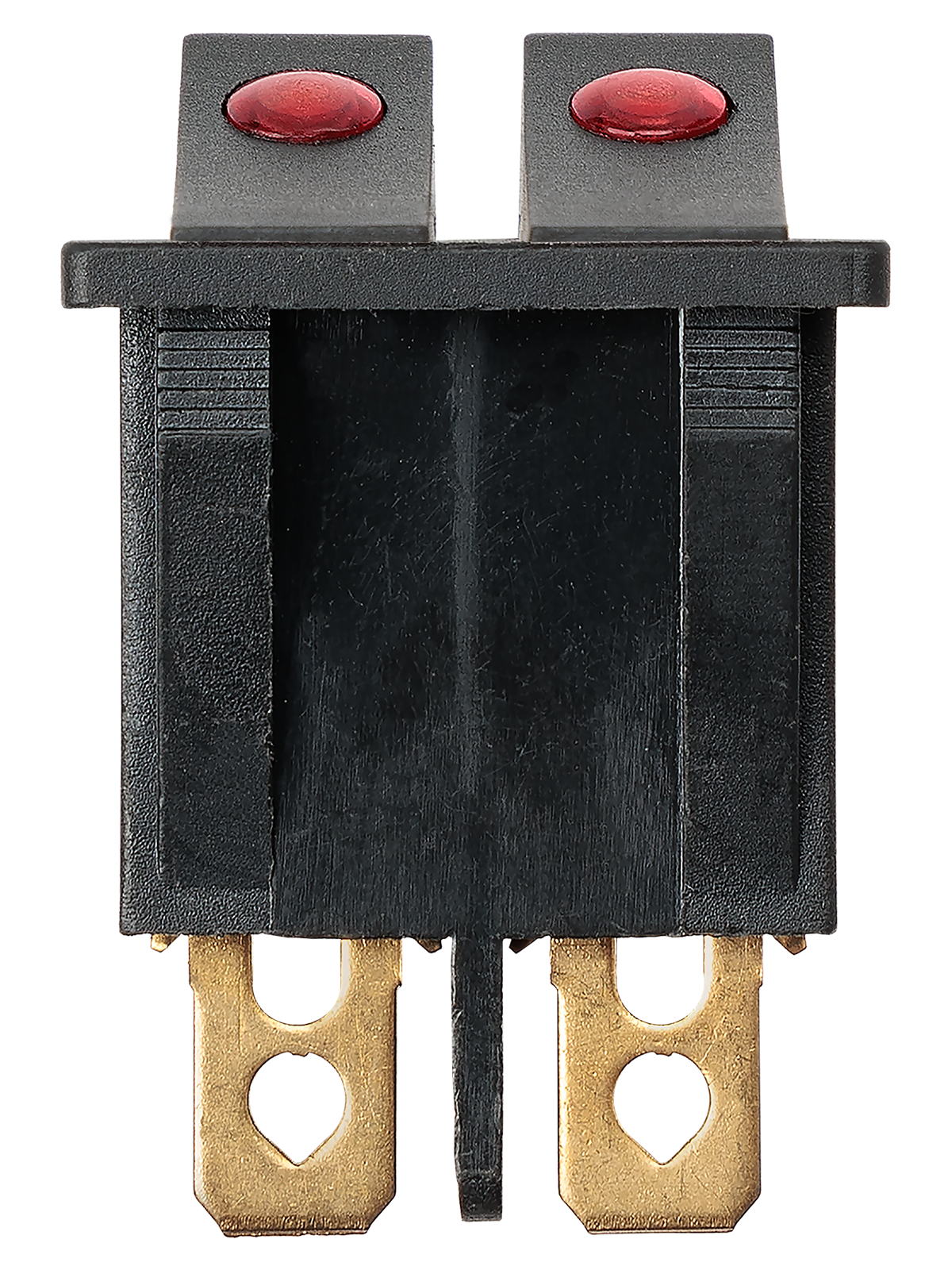 Выключатель двухклавишный KCD3-221N/D 250В AC/DC 1P 15А (6с) ON-OFF черный с красной точечной LED подсветкой TDM — изображение 5