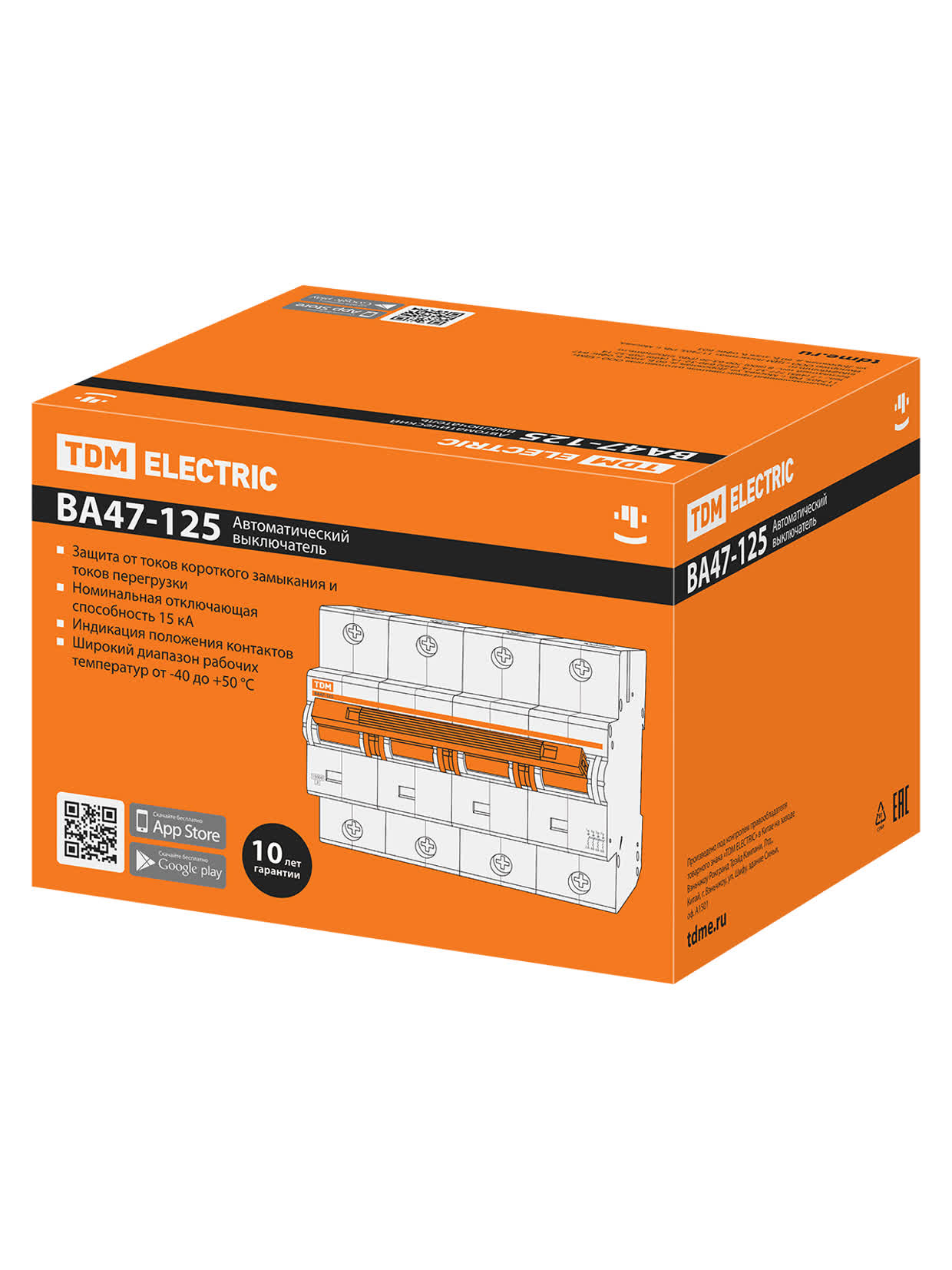 Авт. выкл. ВА47-125 4Р 80А 15кА х-ка С TDM — изображение 6