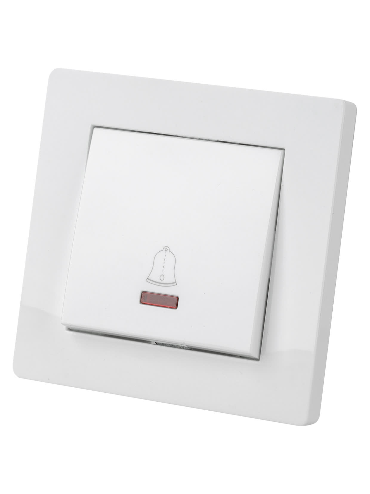Кнопка звонка с подсветкой 6А белая "Сенеж" TDM