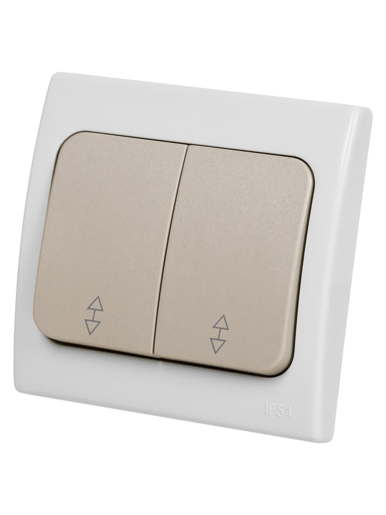 Переключатель на 2 направления 2-кл. скрытой установки IP54 10А серый "Вуокса" TDM