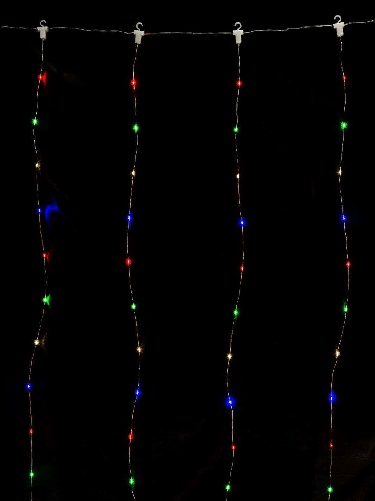 Гирлянда светодиодная "Роса - занавес" 2х2 м, 200LED, многоцветн., ПДУ, USB, IP20, TDM — изображение 3