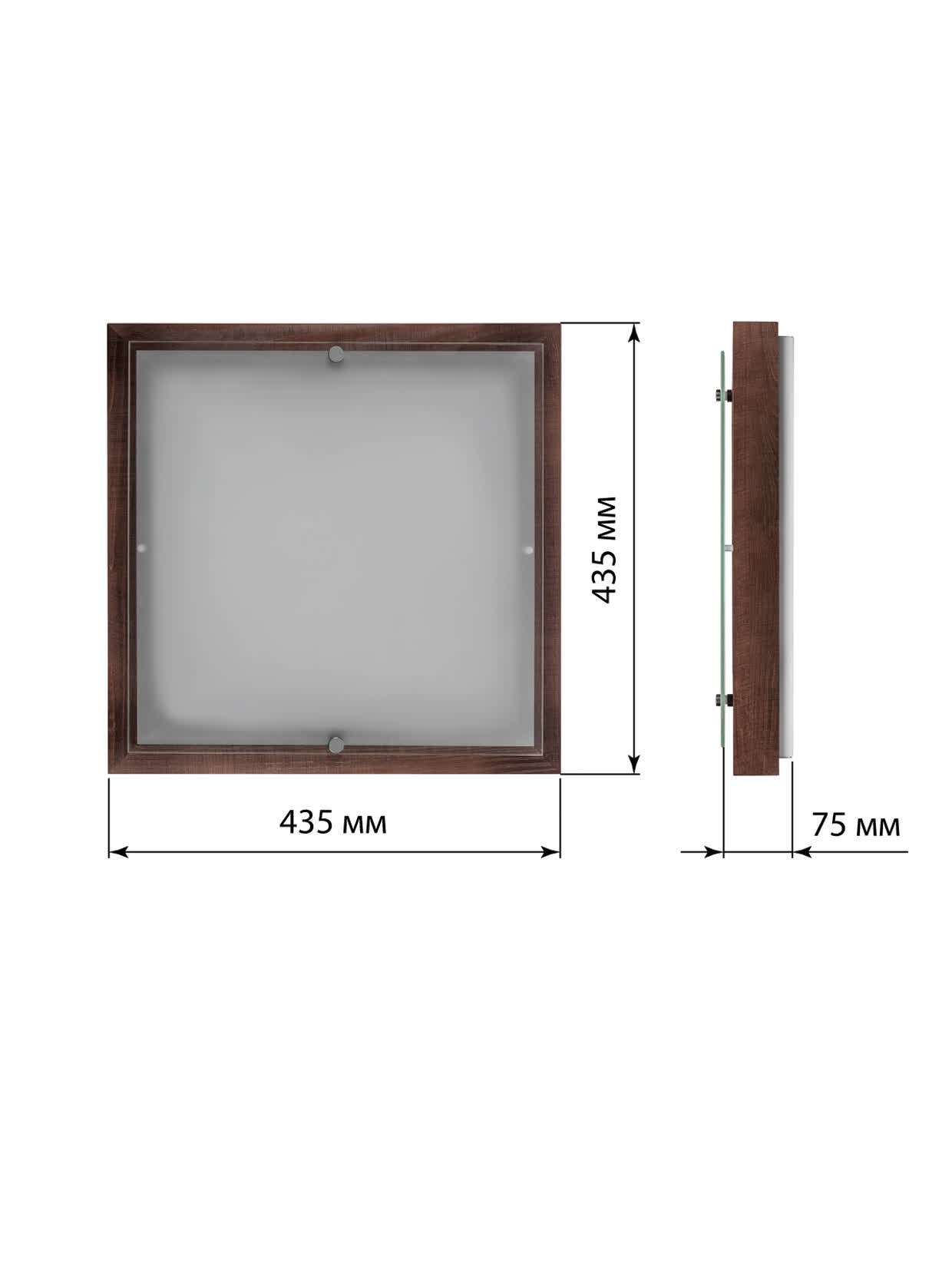 Светильник НПБ 02-3х40-121 УХЛ4 "Киото-2" венге 3х40 Вт IP20 (435х435х75) TDM — изображение 8