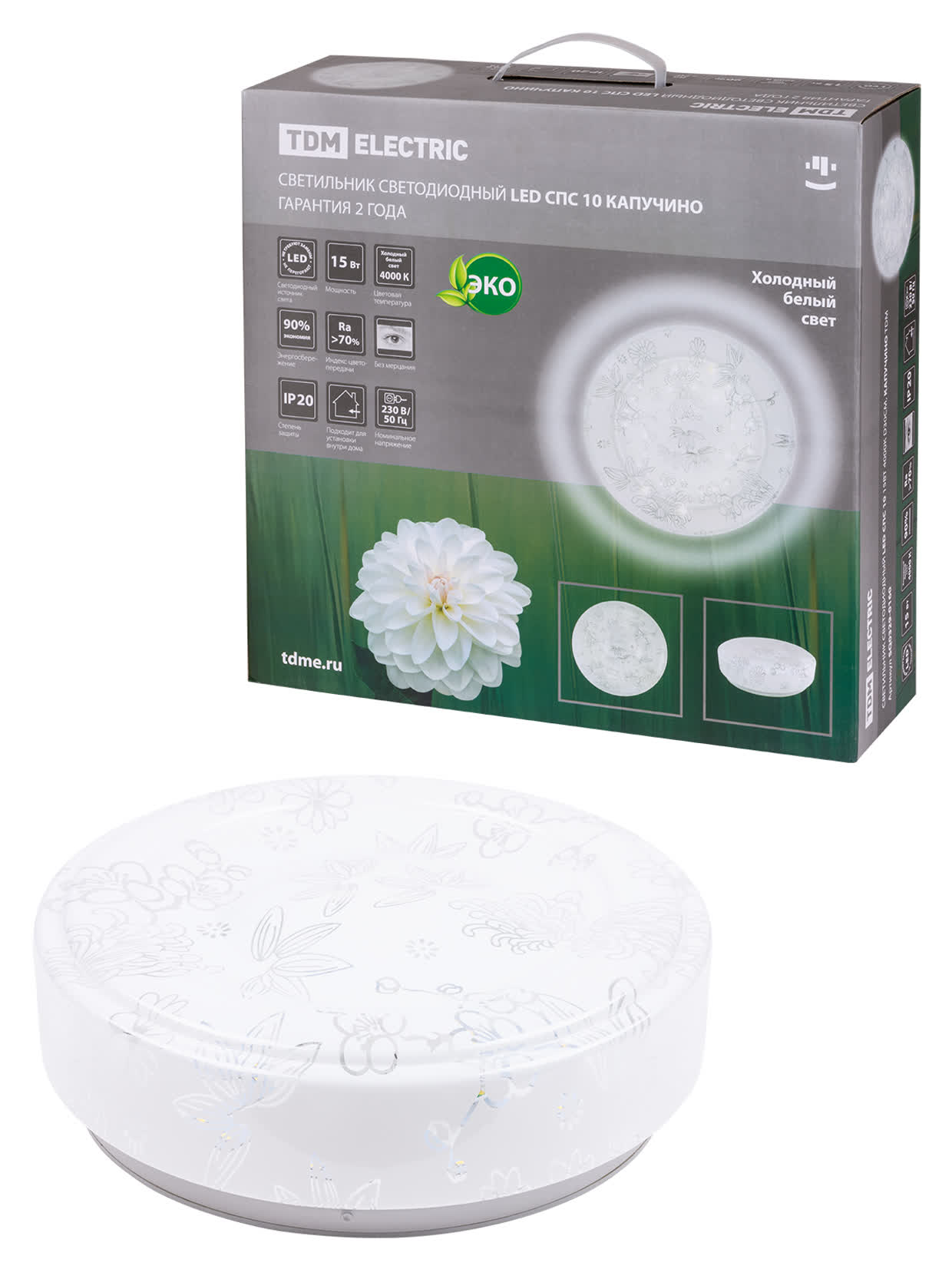 Светильник светодиодный LED СПС 10 15Вт 4000К D35см, Капучино TDM — изображение 6