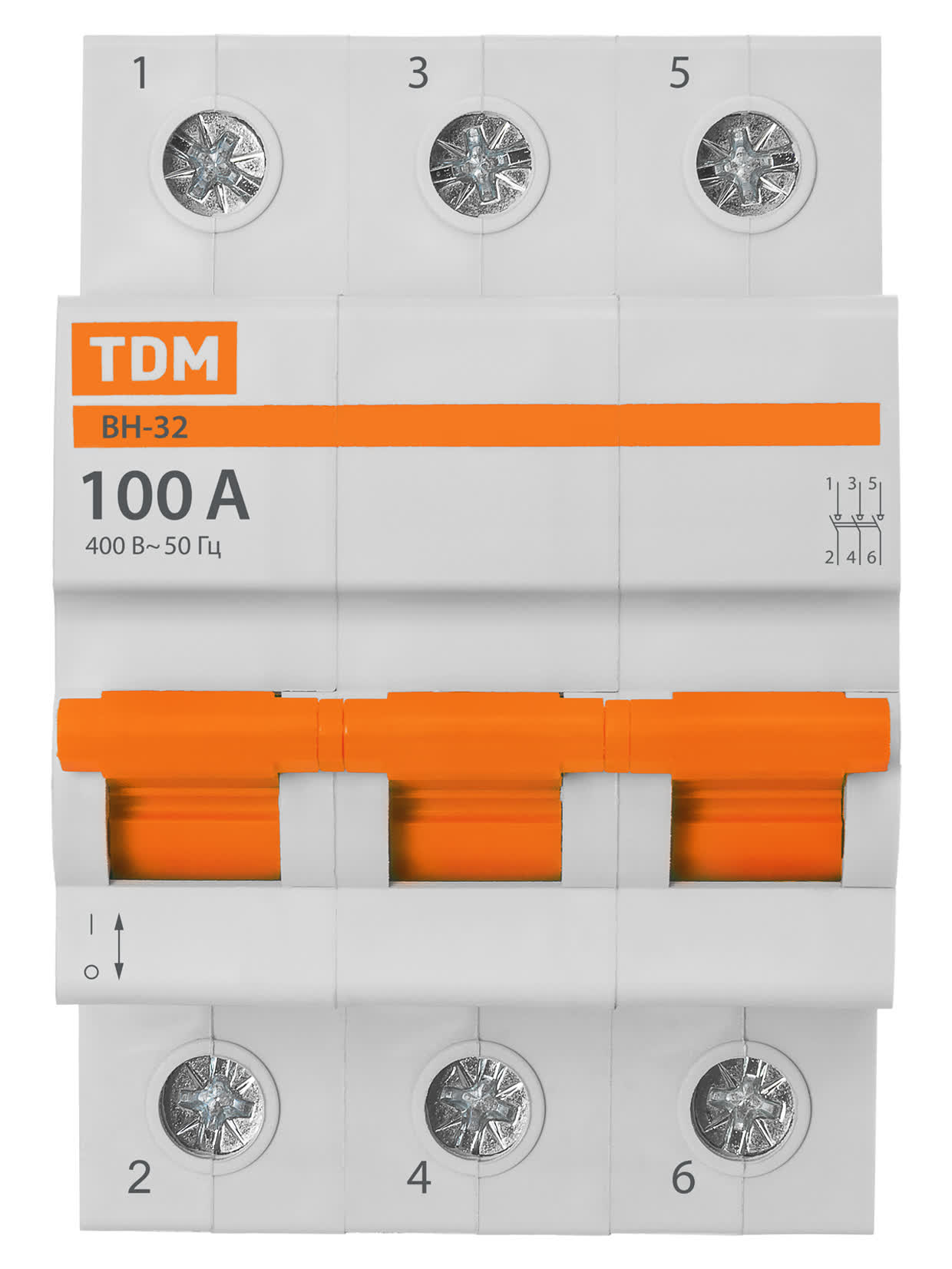 Выключатель нагрузки (мини-рубильник) ВН-32 3P 100A Home Use TDM